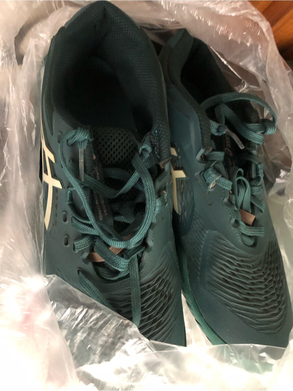 Asics Men's Athletic Running Shoes in Teal with White Logo